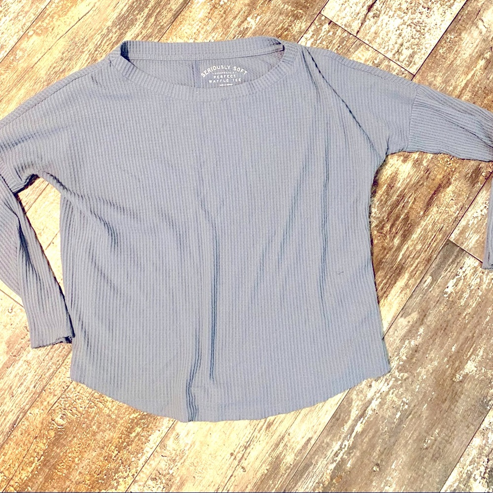 Aeropostale periwinkle waffle L/S size large